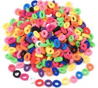 Red Ember Lot de 100 mini élastiques à cheveux pour cheveux fins, fins ou raides - Pour queue de cheval - Élastiques à cheveux sans ouche pour bébés, tout-petits et jeunes enfants - 2,5 cm de diamètre