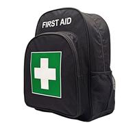 Red Emergency Bag First Aid Backpack Empty Medical First Aid Bags Treatment First Responder Trauma Bag for Hiking Outdoors Travel Camping Pet Dog Cat Daycare, Black Lb, 40*30*15cm