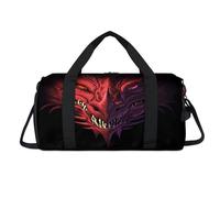 Red Evil Dragon Sac de sport avec compartiment à chaussures Sac de voyage Sac de gym pour femmes, hommes, enfants, filles, garçons