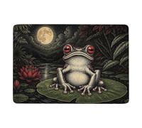 Red-Eyed Frog on Branch Tapis 150 X 100 Cm, Antidérapant Pour Automne | Tapis de salon à poils courts : convient aux petits espaces; avec dos à points PVC antidérapants; pour chambre et salon