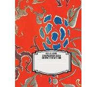 Red Floral Composition Book: Kanji Practice Notebook For School