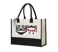 Red Flower Vortex Spiral Élégant Sac à main en toile pour femme