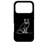 Red Fox Canine Line Art Mammifère Art Zoologiste Coque pour iPhone 17 Pro