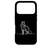 Red Fox Canine Line Art Mammifère Art Zoologiste Coque pour iPhone 17 Pro