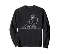 Red Fox Canine Line Art Mammifère Art Zoologiste Sweatshirt