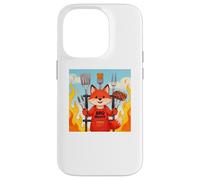 Red Fox Cooking Grill BBQ Funny Gift Red Fox Coque pour iPhone 14 Pro
