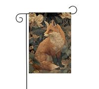 Red Fox Drapeau de jardin vertical double face 30 x 45 cm Décoration extérieure