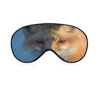 Red Fox Face Sleeping Blindfold Mask Cute Eye Shade Cover avec sangle réglable pour femmes hommes nuit