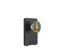 Red Fox Illustration Fleur Jardinage Foxy PopSockets PopWallet pour MagSafe