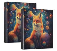 Red Fox Lot de 2 classeurs à 3 anneaux en D A4 avec 200 feuilles pour enfants, fournitures scolaires, femmes et hommes
