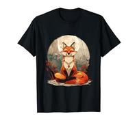 Red Fox Méditation Hindou Zen Bouddha Spiritualité Bouddhiste T-Shirt