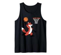 Red Fox Playing Sports Wild Animal Basketball Débardeur