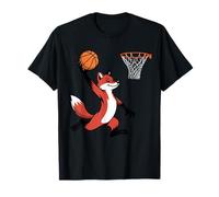 Red Fox Playing Sports Wild Animal Basketball T-Shirt