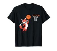 Red Fox Playing Sports Wild Animal Basketball T-Shirt