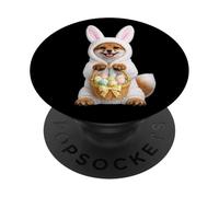 Red Fox Portant Un Lapin de Pâques Amusant et Mignon Costume PopSockets PopGrip Adhésif