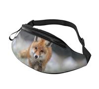 Red Fox Sac banane pour homme et femme Motif renard, Noir , Taille unique, Sacs banane