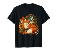 Red Fox se Repose à côté d'une grappe de Feuilles d'automne pour Les Adultes Qui T-Shirt