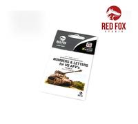 Red Fox Studio RFSQS-35017 -1/35 3D Résine Fonderie Num. & Let. pour US Afv ’ S