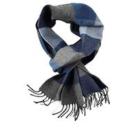 Red Fox Woollschal Winter Scarf Hommes Echarpe & Warm Check laine à la mode Made in Germany (bleu, 180 x 29 cm)