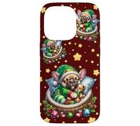 Red Frenchie Accessories for Women Men Who Love Christmas Coque pour iPhone 14 Pro