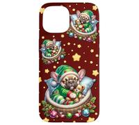 Red Frenchie Accessories for Women Men Who Love Christmas Coque pour iPhone 15