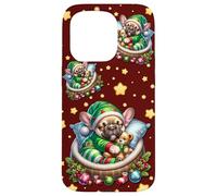 Red Frenchie Accessories for Women Men Who Love Christmas Coque pour iPhone 15 Pro