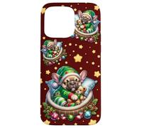 Red Frenchie Accessories for Women Men Who Love Christmas Coque pour iPhone 15 Pro Max