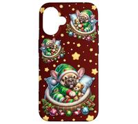 Red Frenchie Accessories for Women Men Who Love Christmas Coque pour iPhone 16