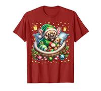 Red Frenchie Accessories for Women Men Who Love Christmas T-Shirt