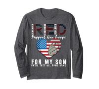 Red Friday Military Je Porte du Rouge pour Mon Fils, souvenez-Vous de Tout Le Monde Manche Longue