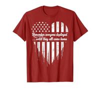 Red Friday Remember Everyone Deployed Drapeau Américain Cœur T-Shirt