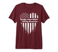 Red Friday Remember Everyone Deployed Drapeau Américain Cœur T-Shirt Haut de Gamme