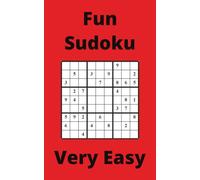 Red Fun Sudoku Book, 9x9 Puzzles, 200 Pages, 5x8, Very Easy