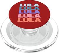 Red: Funny Modern Repeated Text Design Lula PopSockets PopGrip pour MagSafe