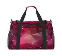 Red Galaxy Constellation Sac de voyage avec fermetures éclair et poignées, grand sac de sport pliable pour vacances en famille, Noir , Taille unique