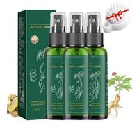 Red Ginseng Hair Growth Spray,Hair Growth Spray Natural Herbs Ginseng,Ginger Hair Growth Spray Serum for Women & Men (3Pcs)