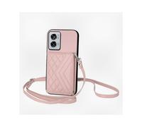 (Red gold)RFID Card Bag Case Compatible with Motorola Edge 50 Fusion Global Model