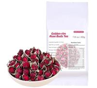 Red Golden-Rim Rose Buds Thé 200g Pétales de fleurs séchées en vrac Rosebud Aliments comestibles Culinaire Grade pour le bricolage Boire cadeau