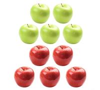 Red Green Artificial Fruit Set 10pcs Light Weight(5xRed+5xGreen)