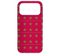 Red Green Morocco Star Arabic Language Pattern Coque pour iPhone 17 Pro Max