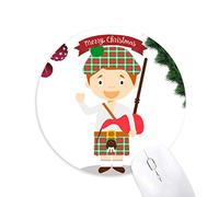 red green scotland cartoon tapis de souris en caoutchouc de sapin de noël