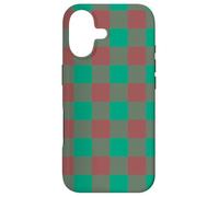 Red Green Square Rectangle Grid Heritage Classic Pattern Coque pour iPhone 17