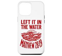 Red Groovy Wave l'a laissée dans l'eau Matthieu 28:19 Coque pour iPhone 12 Pro Max