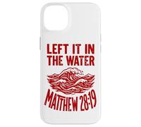 Red Groovy Wave l'a laissée dans l'eau Matthieu 28:19 Coque pour iPhone 14 Plus