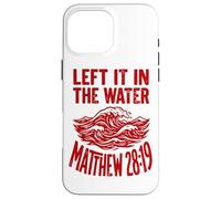 Red Groovy Wave l'a laissée dans l'eau Matthieu 28:19 Coque pour iPhone 16 Pro Max