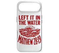 Red Groovy Wave l'a laissée dans l'eau Matthieu 28:19 Coque pour iPhone Air
