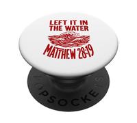 Red Groovy Wave l'a laissée dans l'eau Matthieu 28:19 PopSockets PopGrip Adhésif