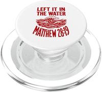 Red Groovy Wave l'a laissée dans l'eau Matthieu 28:19 PopSockets PopGrip pour MagSafe