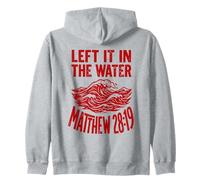Red Groovy Wave l'a laissée dans l'eau Matthieu 28:19 Sweat à Capuche