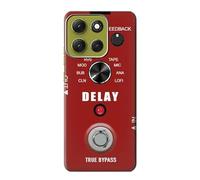 Red Guitar Analog Delay Graphic Etui Coque Housse pour Motorola Moto G86